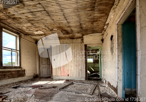 Image of Interior abandoned house prairie