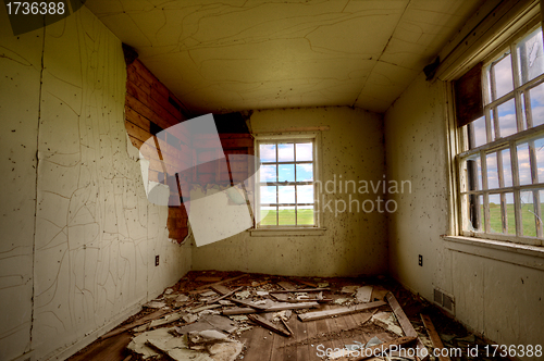 Image of Interior abandoned house prairie