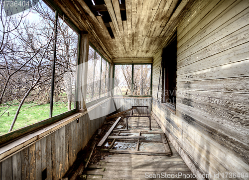 Image of Interior abandoned house prairie