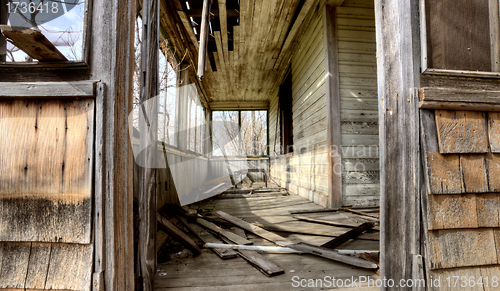 Image of Interior abandoned house prairie