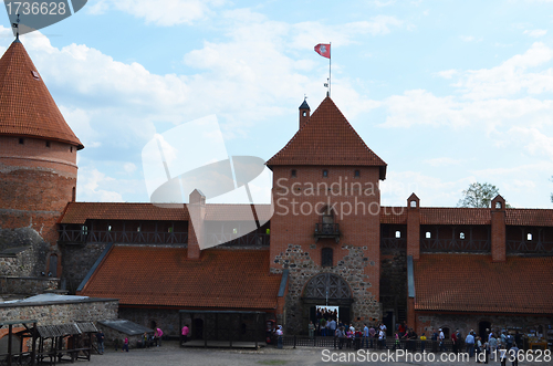 Image of Trakai castle XIV century. visited tourist place 