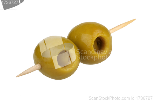 Image of Olives on a toothpick