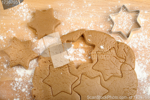 Image of dough and cookie cutter