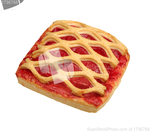 Image of roll with strawberry jam