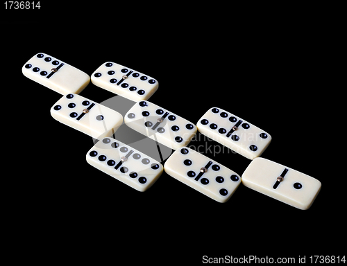 Image of Domino isolated on a black background