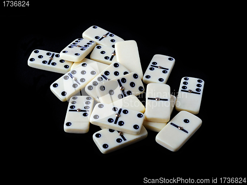 Image of Domino isolated on a black background