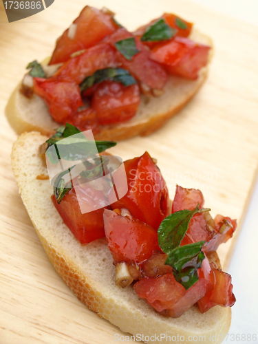 Image of Two bruschetta pieces