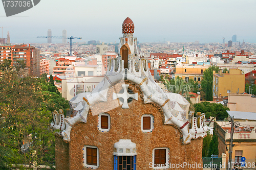 Image of Park Guell in Barcelona, Spain. 