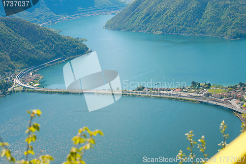 Image of Lugano lake in Switzerland 