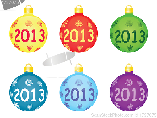 Image of christmas tree balls 2013