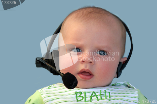 Image of Baby with a headset