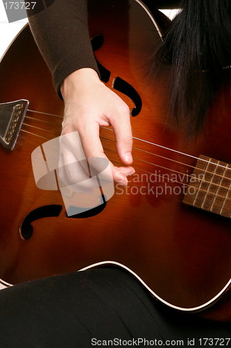 Image of Playing strumming a guitar