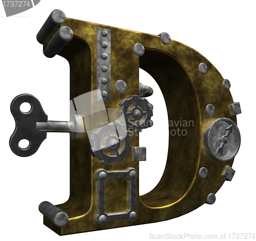 Image of steampunk letter d