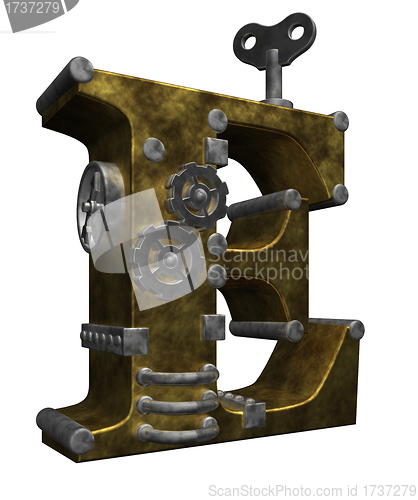 Image of steampunk letter e