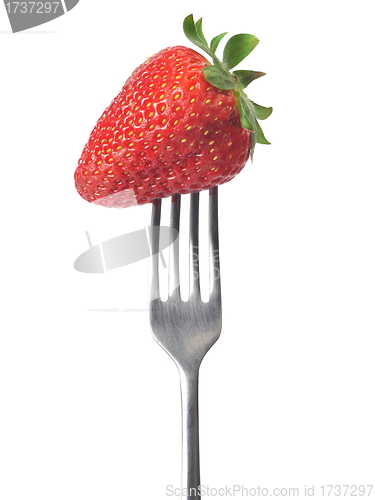 Image of Strawberry On a Fork