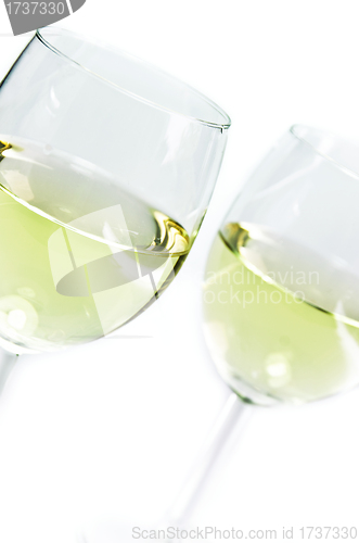Image of white wine glasses