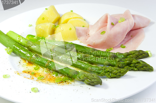 Image of green asparagus butter sauce