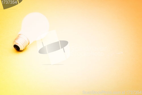 Image of Background with lit lightbulb