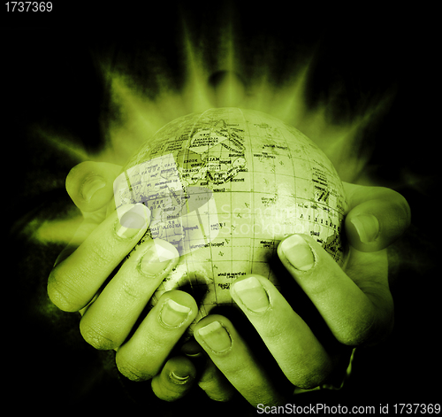 Image of Globe in a girl's hands