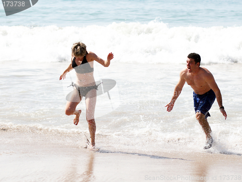 Image of Playing on the beach