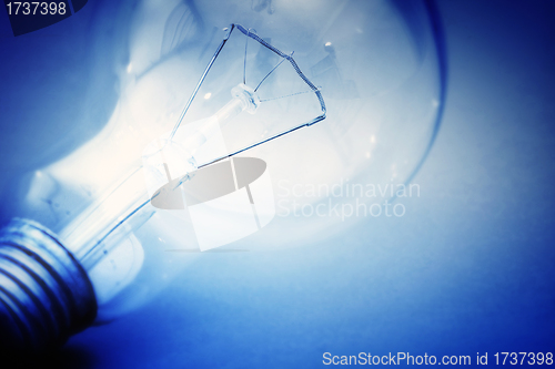 Image of Background with lit lightbulb