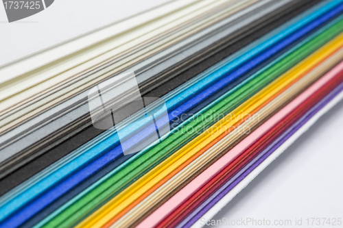 Image of stack of colored paper
