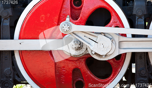 Image of old red wheel