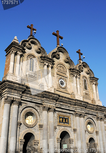 Image of Landmark of a famous historic cathedral in Xian China