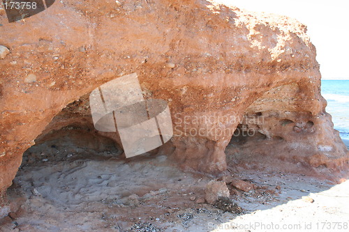 Image of Close up of caves next to the sea Costa Blanca
