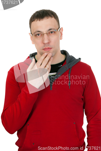 Image of Portrait of a pensive man