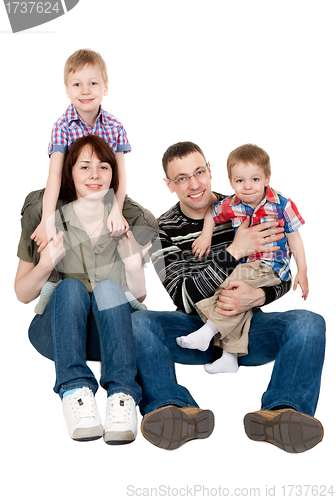 Image of family of four