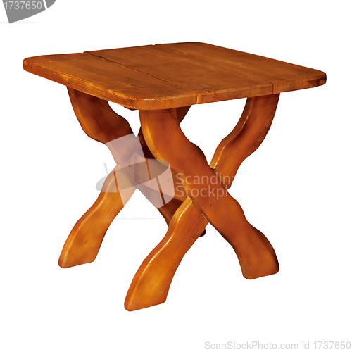 Image of Wooden table on white background