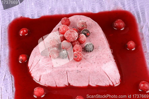 Image of Heart shaped wild berries bavarian cream