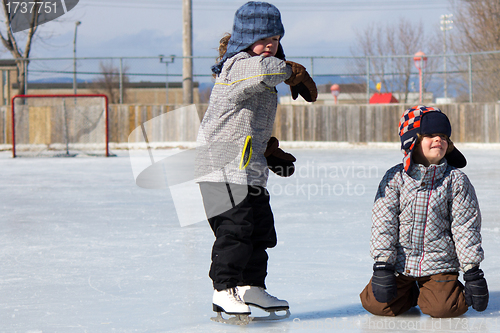 Image of Children at the skating rink