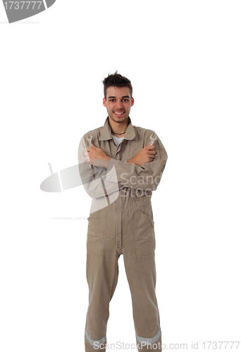 Image of Young artisan with his tools