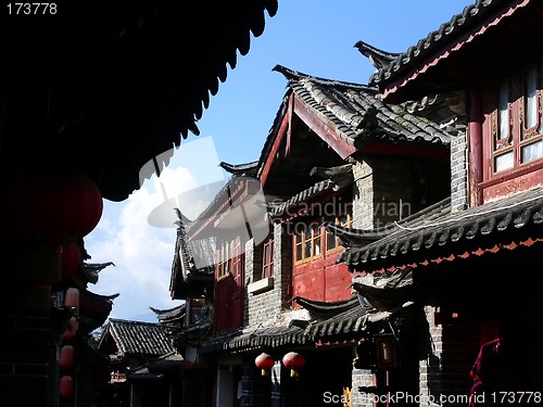 Image of Traditional Chinese houses in LiJiang, Yunnan.