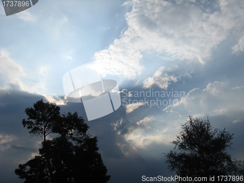 Image of Evening landscape with clouds
