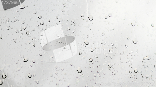 Image of Drops of water on glass