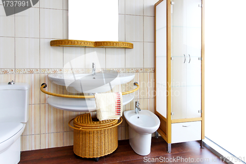 Image of Rattan bathroom