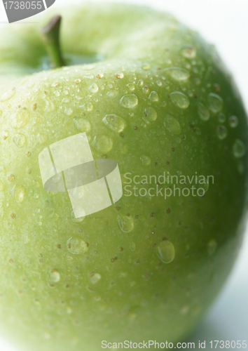Image of fresh green apple isolated on white