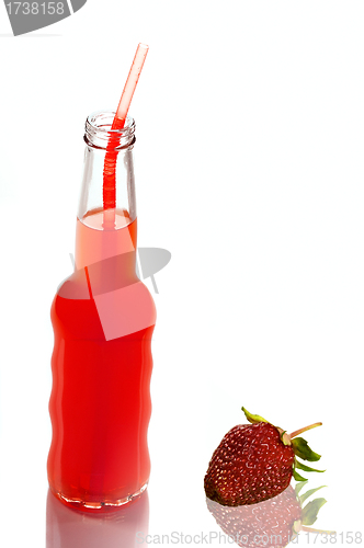 Image of bottle of strawberry juice