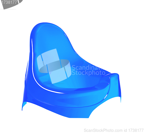 Image of Blue potty for baby on white