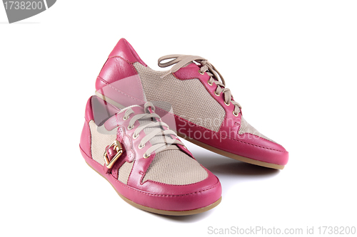 Image of pink shoes isolated