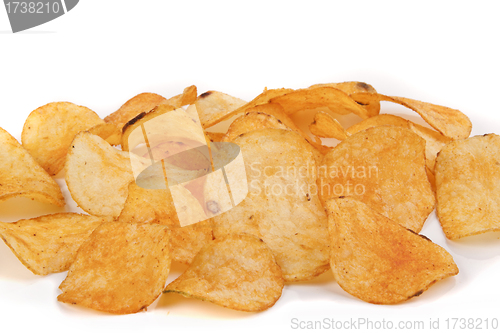 Image of potato chips isolated