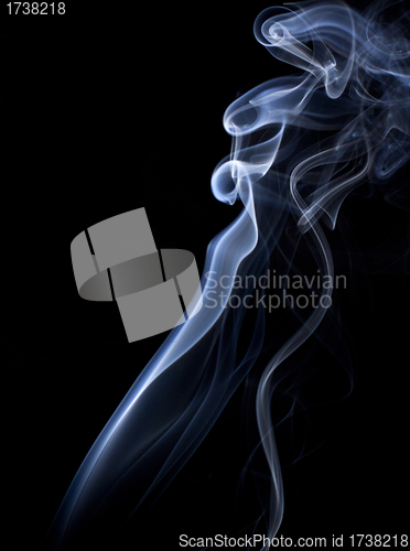 Image of Creative smoke on black background