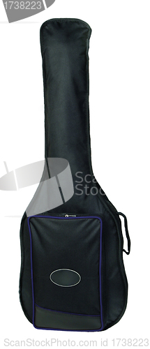 Image of Black blank classical guitar case isolated