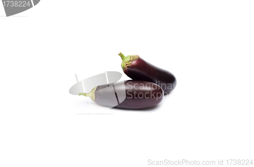 Image of eggplants isolated on white background