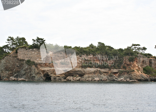 Image of Reflection of mountain and coastal line
