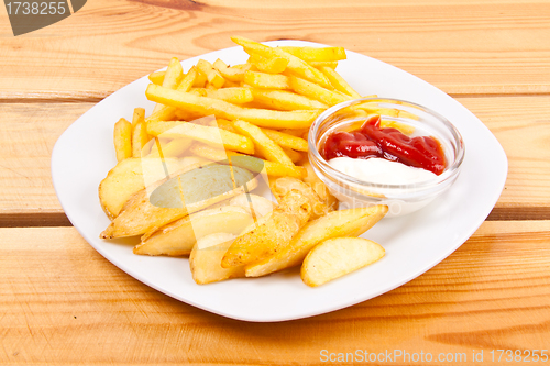 Image of ketchup and potato fry