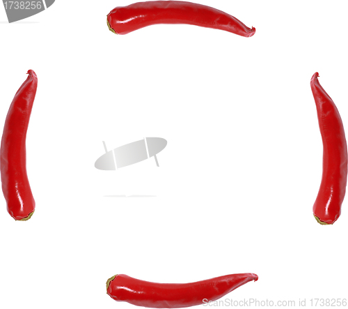 Image of Three red peppers.